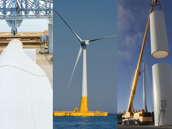 破壊的テクノロジー！風力タービン発電機、タワー、ブレード、浮体基礎が含まれます。
